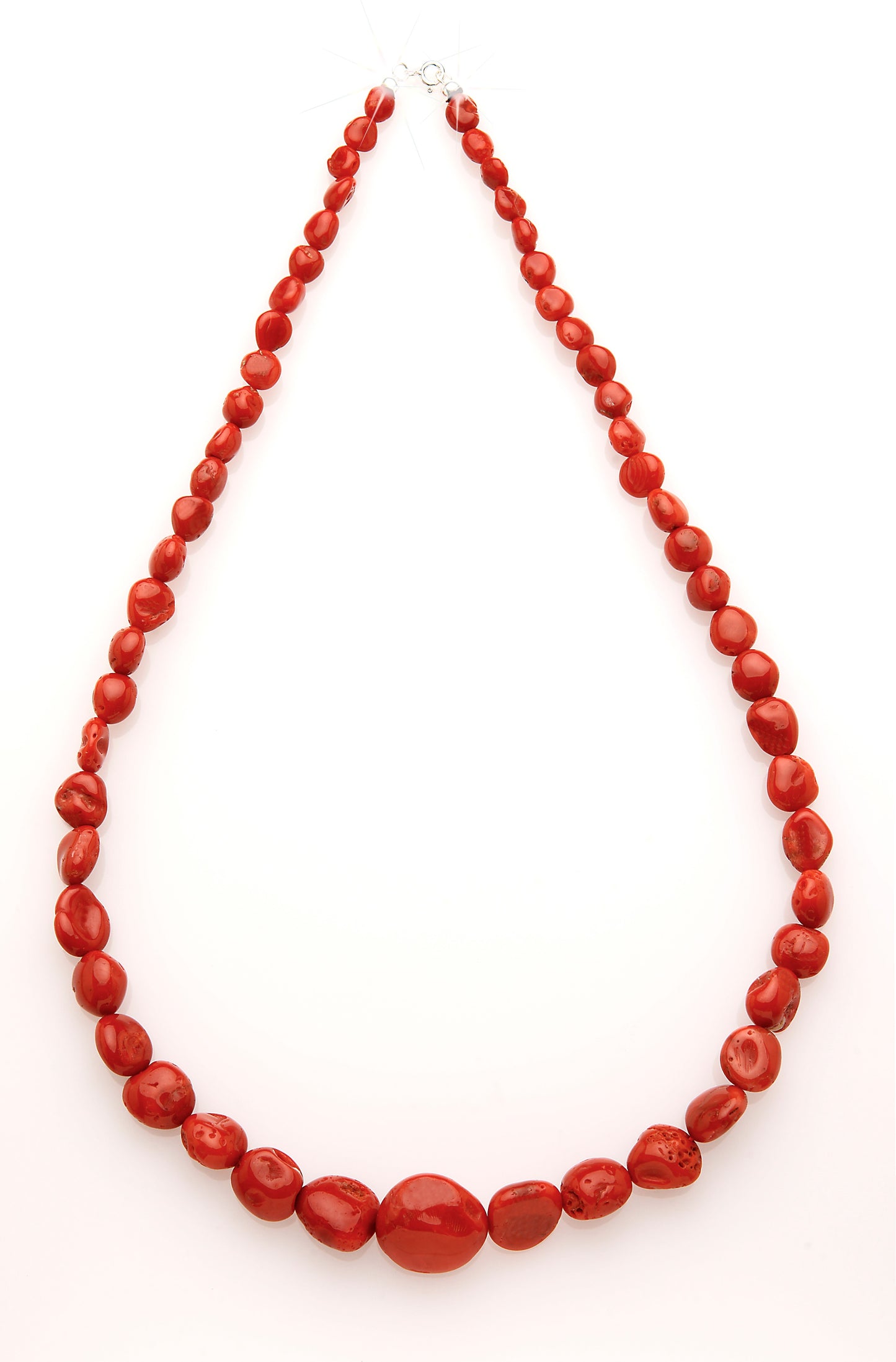 Collier en Corail - Cailloux dégradés