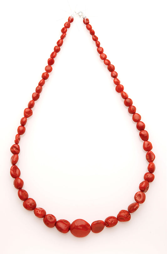 Collier en Corail - Cailloux dégradés