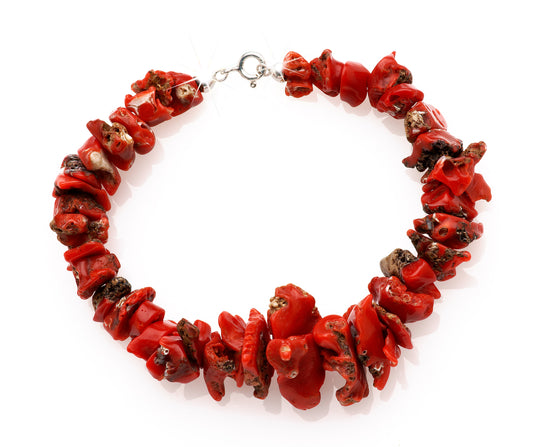 Bracelet en Corail - gros morceaux bruts