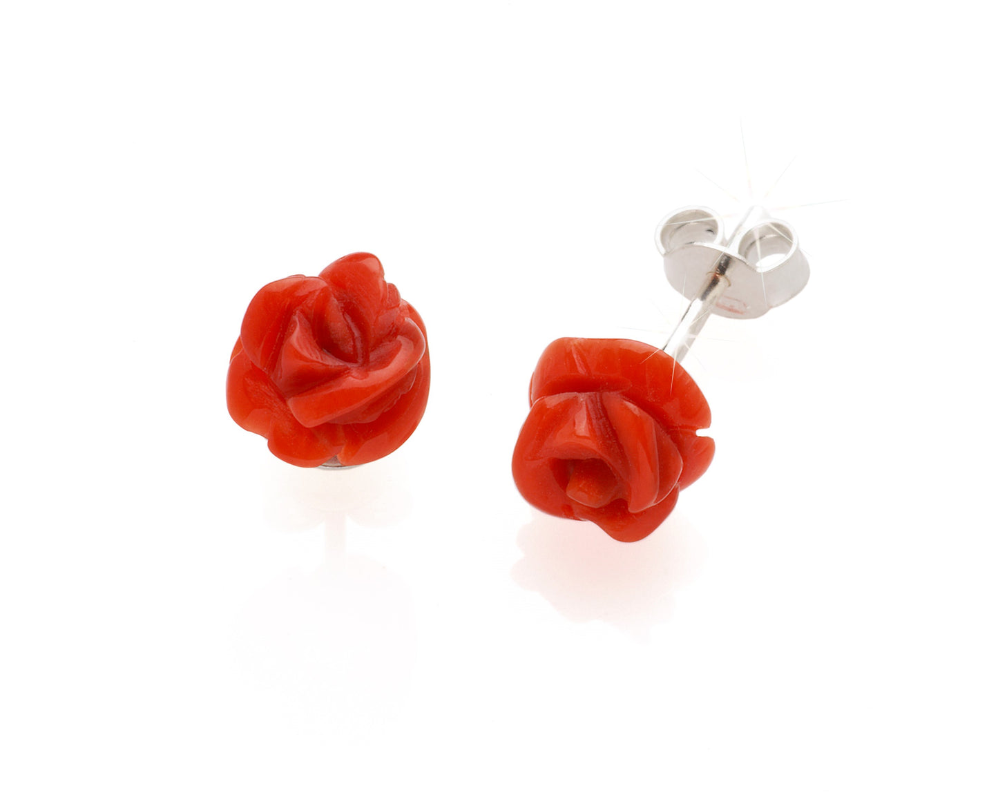 Boucles d'oreilles en Corail - Roses